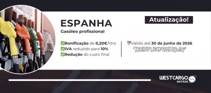 ESPANHA | Apoio de 0,20€/litro ao gasóleo profissional (como é pago, como influencia o preço do transporte e porque não deve ser repercutido no cliente)